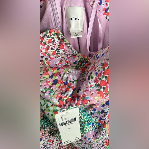 Maeve Strapless Blazer Mini Dress Green Confetti L NWT Anthropologie - Picture 7 of 7